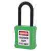 De-Electric Lockout Padlock 38mm Keyed Different Green