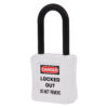 De-Electric Lockout Padlock 38mm Keyed Different White