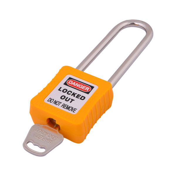 Safety Lockout Padlocks 6 Keyed Alike 75mm Yellow