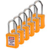 Key Alike Loto Padlocks 6 Master Keyed 38mm Yellow