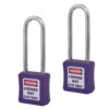 Safety Lockout Padlocks 2 Keyed Alike 75mm Violet