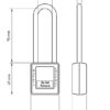 Safety Lockout Padlocks 3 Keyed Alike 75mm Grey